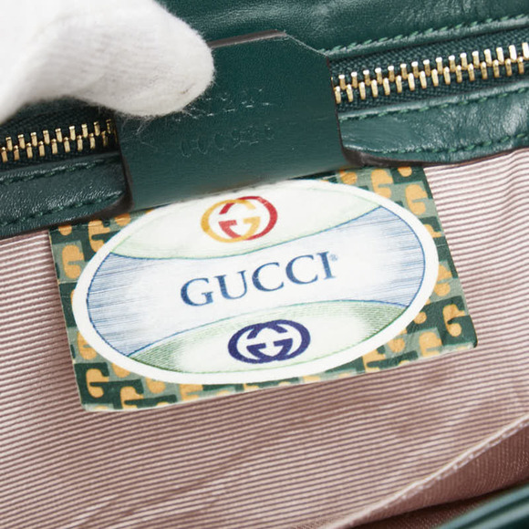 GUCCI Green Leather Shoulder Bag - Picture 14 of 16